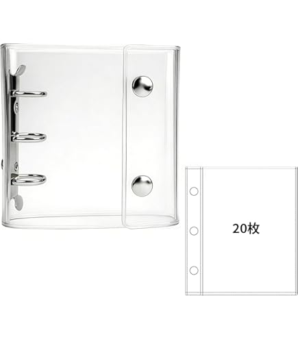 Amazon.co.jp: Hueapion シール帳 透明 女の子 はがせる A8サイズ 3穴